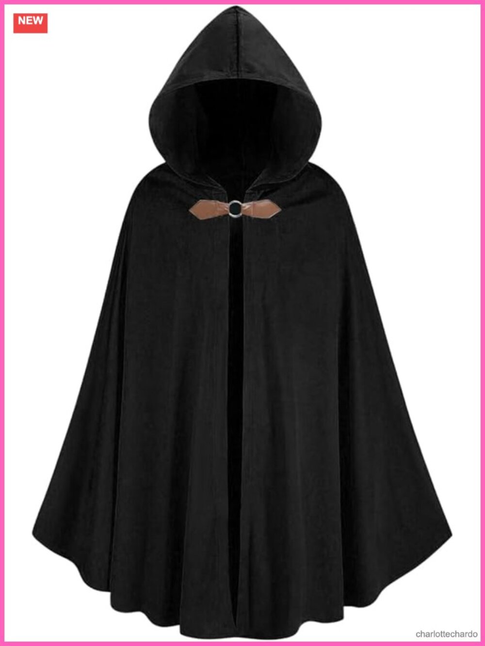 Men Hooded Velvet Cloak Medieval Renaissance Cape Costume